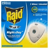 Raid Night & Day Komary muchy i mrówki Wkład do elektrofumigatora owadobójczego 2,25 g