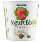 Bakoma Jogurt Bio z truskawkami 140 g