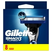 Gillette Mach3 Turbo Ostrza wymienne do maszynki do golenia dla mężczyzn, 8 ostrza wymienne