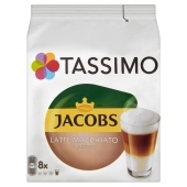 Tassimo Jacobs Latte Macchiato Classico Kawa mielona 8 kapsułek i mleko 8 kapsułek 264 g