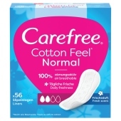 Carefree Cotton Feel Normal Wkładki higieniczne świeży zapach 56 sztuk