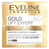 Eveline cosmetics Gold Lift Expert  Luksusowy odmładzajacy krem- serum 24k złotem, d/n, 60+