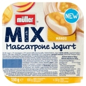 Müller Mix Jogurt z serkiem mascarpone i wsadem z mango 130 g