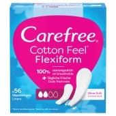 Carefree Cotton Feel Flexiform Wkładki higieniczne nieperfumowane 56 sztuk