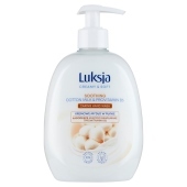 Luksja Creamy & Soft Kremowe mydło w płynie łagodzące mleczko bawełniane i prowitamina B5 500 ml