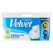 Velvet Papier toaletowy delikatnie biały 16 rolek