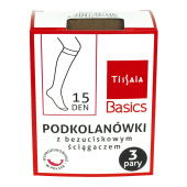Tissaia basics  Podkolanówki brąz 15den 3 pary