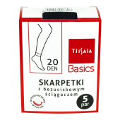 Tissaia basics  Skarpetki czarny 20den 5 par