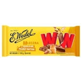 E. Wedel WW Czekolada mleczna z wafelkami Peanut Butter 245 g