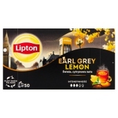Lipton Earl Grey Lemon Herbata czarna 100 g (50 torebek)