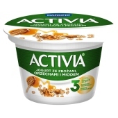 Activia Jogurt ze zbożami orzechami i miodem 165 g