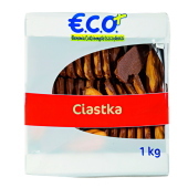 Eco+ Ciastka kruche podlane polewą kakaową 1kg