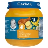 Gerber Krem z jasnych warzyw z kurczakiem dla niemowląt po 5. miesiącu 125 g
