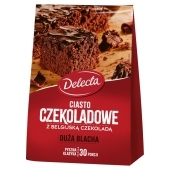 Delecta Duża Blacha Ciasto czekoladowe z belgijską czekoladą mieszanka do przygotowania ciasta 670 g