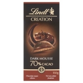 Lindt Creation 70 % Cacao Gorzka czekolada z musem czekoladowym i nadzieniem truflowym 150 g