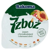 Bakoma 7 zbóż Jogurt z brzoskwiniami i ziarnami zbóż 140 g