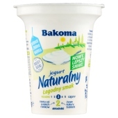 Bakoma Jogurt naturalny łagodny smak 290 g