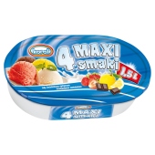 Koral 4 Maxi smaki Lody śmietankowo-cytrynowo-truskawkowo-czekoladowe 1,5 l