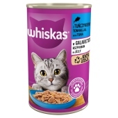 Whiskas Mokra karma dla dorosłych kotów z tuńczykiem w galaretce 400 g
