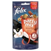 Felix Party Mix Mixed Grill Łakocie o smaku wołowiny kurczaka i łososia 60 g