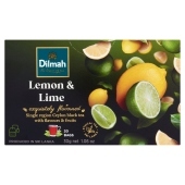 Dilmah Lemon & Lime Cejlońska czarna herbata 30 g (20 x 1,5 g)