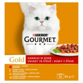 Gourmet Gold Karma dla kotów kolekcja kawałków w sosie 680 g (8 x 85 g)
