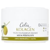 Celia Kolagen Przeciwzmarszczkowy krem półtłusty z oliwką na dzień i noc 50 ml