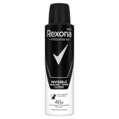 Rexona Men Invisible Black + White Antyperspirant w aerozolu dla mężczyzn 150 ml
