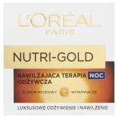 L&#39;Oréal Paris Nutri Gold Nawilżająca terapia odżywcza na noc 50 ml