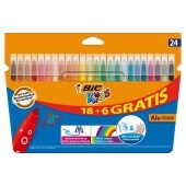 BiC Kids Kolorowe flamastry zmywalne 24 kolory