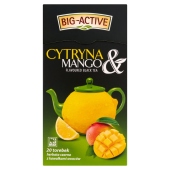 Big-Active Cytryna & Mango Herbata czarna z kawałkami owoców 40 g (20 torebek)