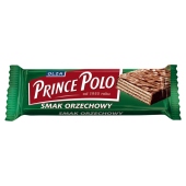 Olza Prince Polo Orzechowe Kruchy wafelek z kremem o smaku orzechowym oblany czekoladą 35 g