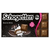 Schogetten Czekolada mleczna z nadzieniem waniliowym i kawałkami ciasteczek kakaowych 100 g
