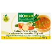 Biooaza Eko Bulion warzywny z minimalną zawartością soli 66 g (6 sztuk)