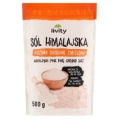 Livity Sól himalajska różowa drobno zmielona 500 g