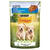 Friskies Vitafit Junior Karma dla psów z kurczakiem i marchewką w sosie 100 g
