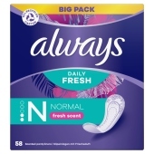 Always Dailies Normal Fresh & Protect Wkładki higieniczne o świeżym zapachu, 58 sztuk
