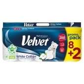 Velvet Excellence White Cotton Papier toaletowy 8 rolek