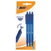 BiC Round Stic Clic Długopis niebieski 3 sztuki