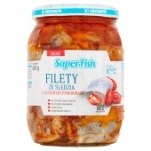 SuperFish Filety ze śledzia z suszonymi pomidorami 650 g