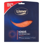 Lisner Premium Łosoś norweski wędzony plastrowany 100 g