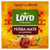 Loyd Yerba Mate Herbata aromatyzowana o smaku mandarynki 34 g (20 torebek)