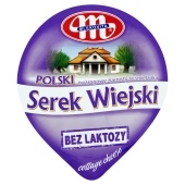 Mlekovita Polski Wiejski bez laktozy Serek twarogowy ziarnisty ze śmietanką 180 g