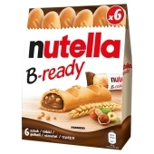 Nutella B-ready Wafelek z orzechami laskowymi i kakao oraz chrupkami 6 x 22 g