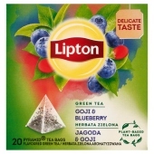 Lipton Herbata zielona aromatyzowana jagoda & goji 28 g (20 torebek)