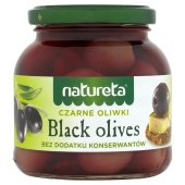 Natureta Czarne oliwki z pestką 290 g