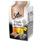 Sheba Fresh & Fine Mokra karma dla dorosłych kotów w sosie 300 g (6 x 50 g)