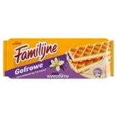 Familijne Gofrowe wafle mus o smaku waniliowym 130 g
