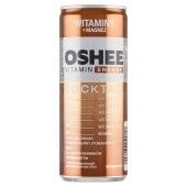 Oshee Vitamin Energy Suplement diety napój gazowany o smaku guawy i pomarańczy 250 ml