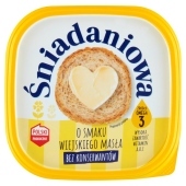 Bielmar Śniadaniowa Margaryna półtłusta o smaku wiejskiego masła 450 g